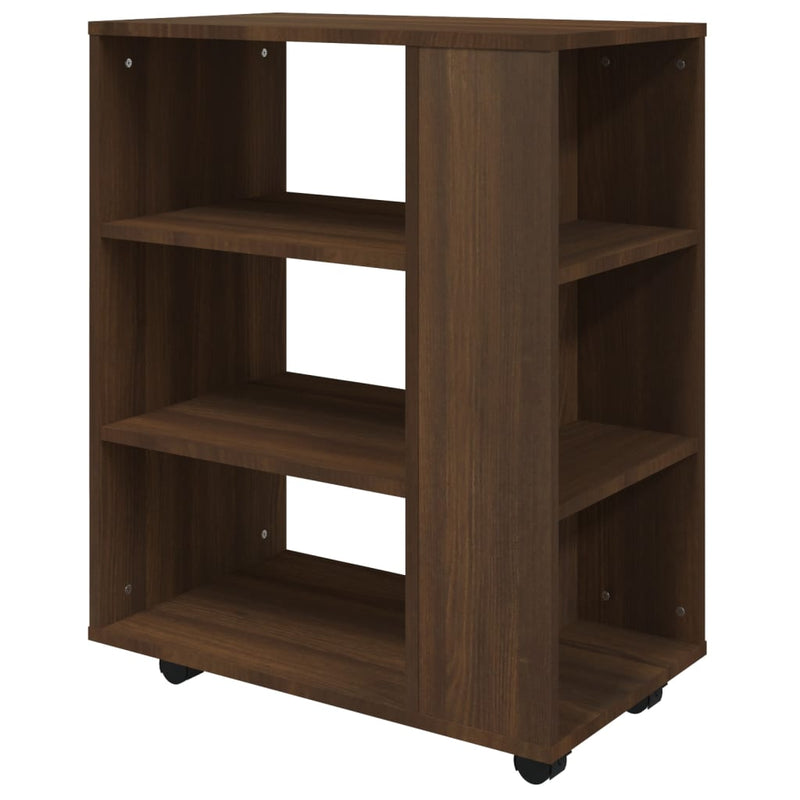 vidaXL barna tölgy színű szerelt fa kerekes szekrény 60 x 35 x 75 cm