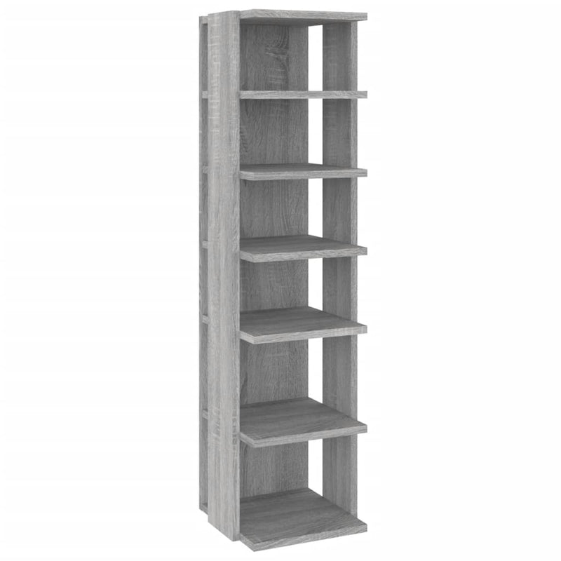 vidaXL szürke sonoma színű szerelt fa cipőtartó 27,5 x 27 x 102 cm