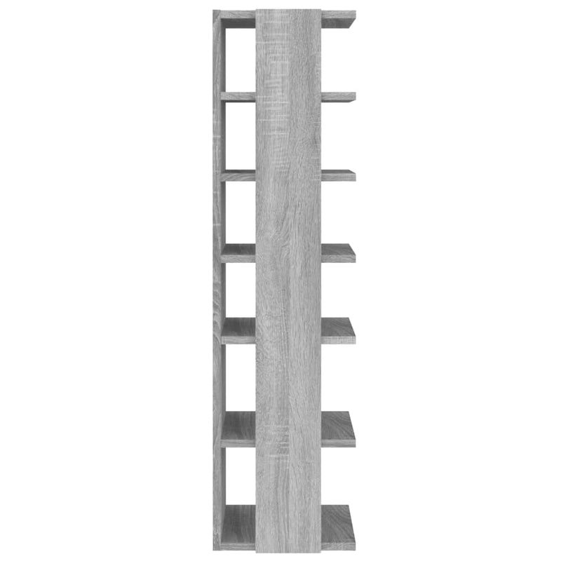 vidaXL szürke sonoma színű szerelt fa cipőtartó 27,5 x 27 x 102 cm