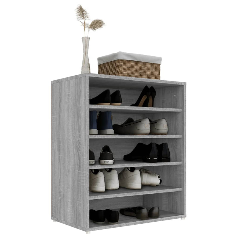 vidaXL szürke sonoma színű szerelt fa cipősszekrény 60 x 35 x 70 cm