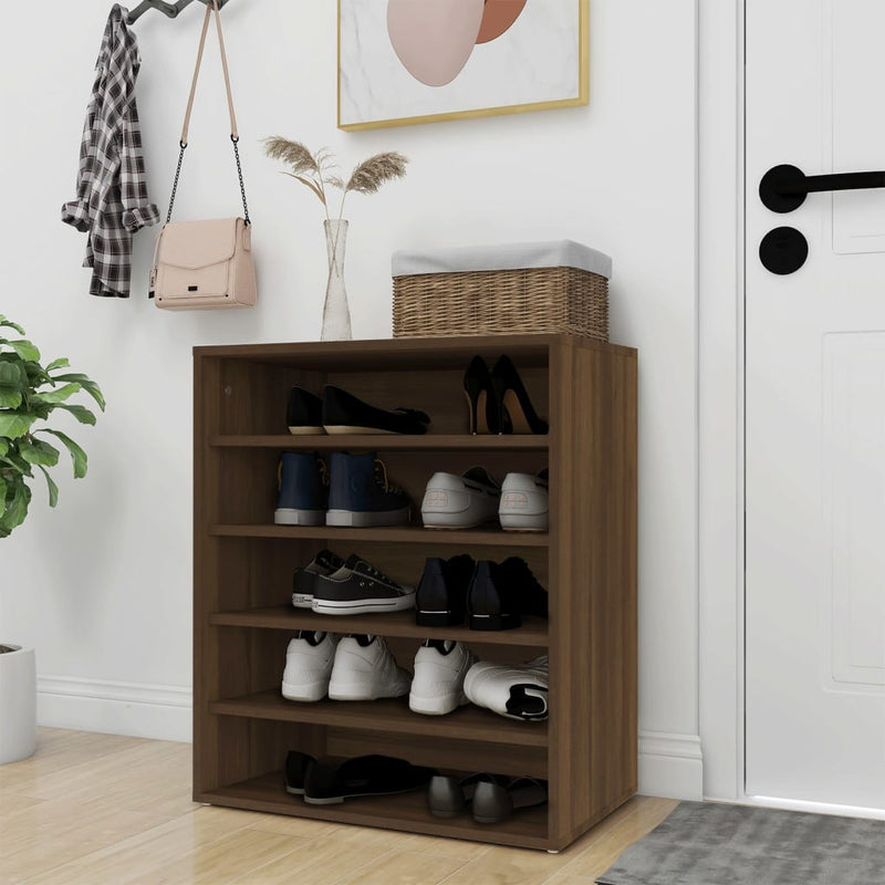 vidaXL barna tölgyszínű szerelt fa cipősszekrény 60 x 35 x 70 cm