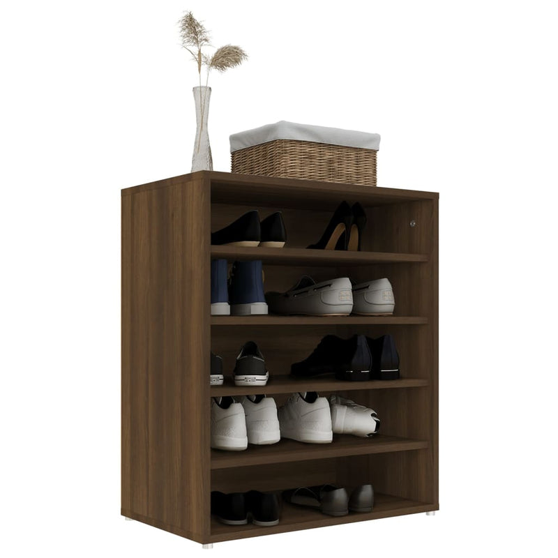 vidaXL barna tölgyszínű szerelt fa cipősszekrény 60 x 35 x 70 cm