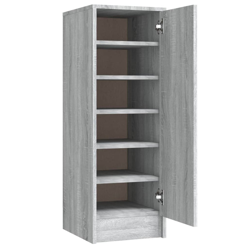 vidaXL szürke sonoma színű szerelt fa cipősszekrény 32 x 35 x 92 cm