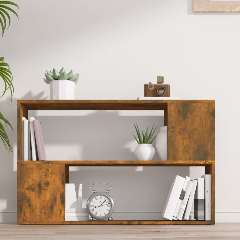 vidaXL füstös tölgy színű szerelt fa könyvszekrény 100 x 24 x 63 cm