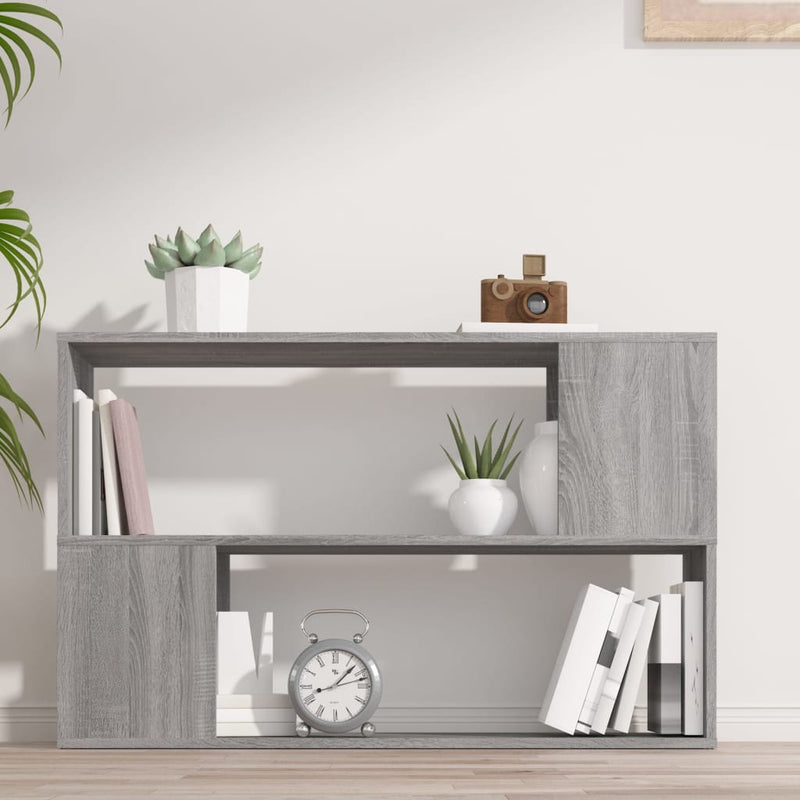 vidaXL szürke sonoma színű szerelt fa könyvszekrény 100x24x63 cm