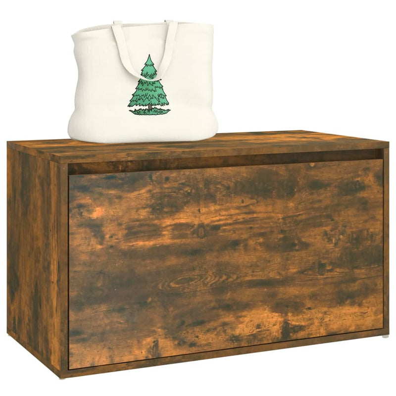 vidaXL füstös tölgy színű szerelt fa előszobapad 80 x 40 x 45 cm