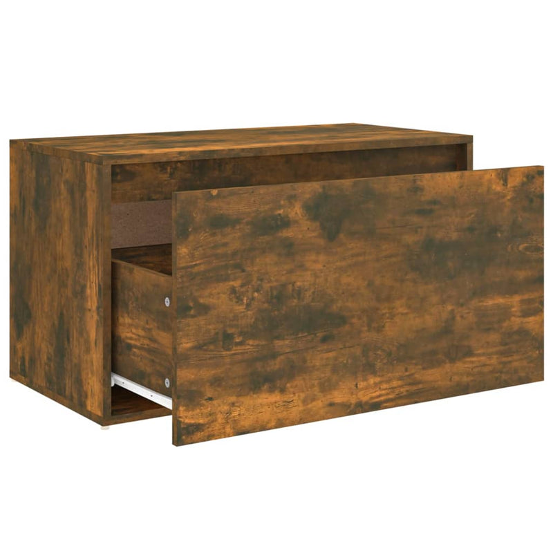 vidaXL füstös tölgy színű szerelt fa előszobapad 80 x 40 x 45 cm