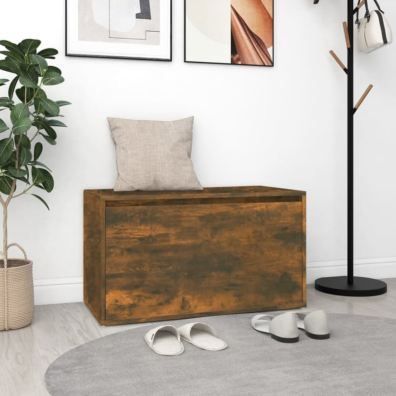 vidaXL füstös tölgy színű szerelt fa előszobapad 80 x 40 x 45 cm