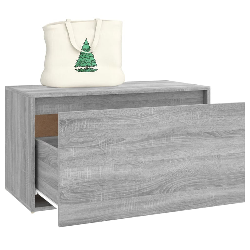vidaXL szürke sonoma színű szerelt fa előszobapad 80 x 40 x 45 cm
