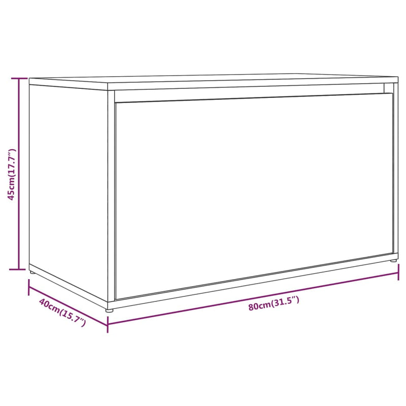 vidaXL szürke sonoma színű szerelt fa előszobapad 80 x 40 x 45 cm