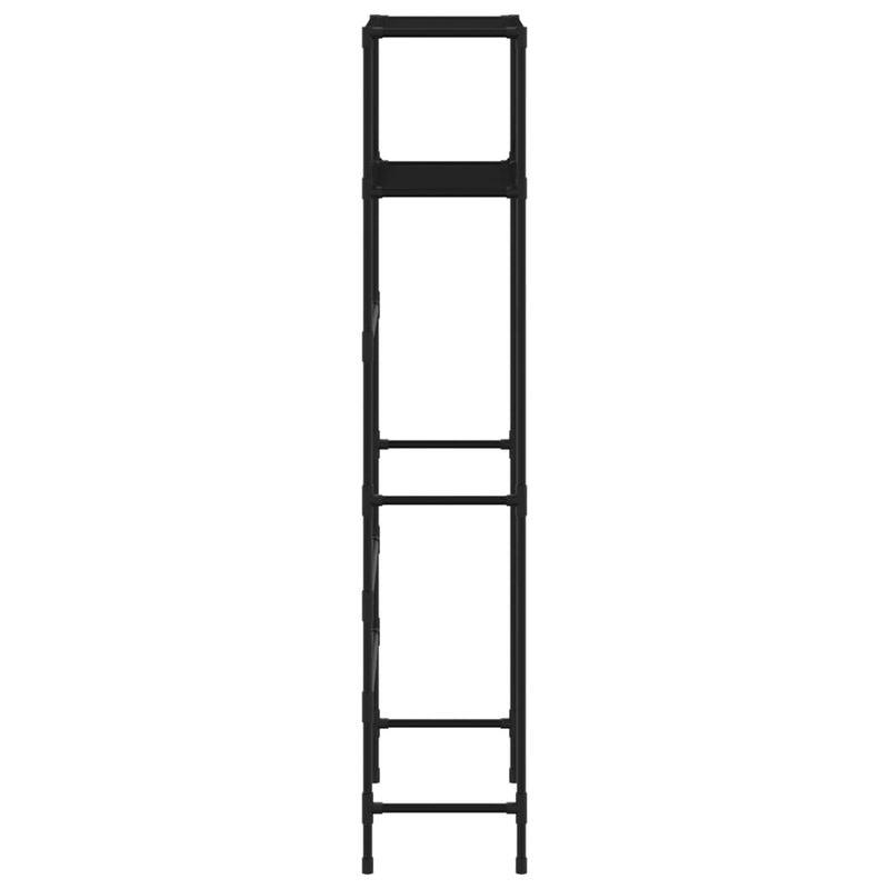 vidaXL 2 szintes fekete vas WC feletti tárolóállvány 53,5x28x143 cm