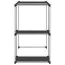 vidaXL 2 szintes fekete mosógép feletti tárolóállvány 87x55x90,5 cm