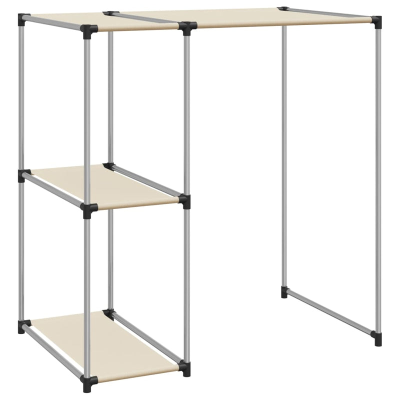 vidaXL 2 szintes krémszínű mosógép feletti tárolóállvány 87x55x90,5 cm