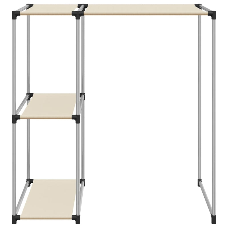 vidaXL 2 szintes krémszínű mosógép feletti tárolóállvány 87x55x90,5 cm