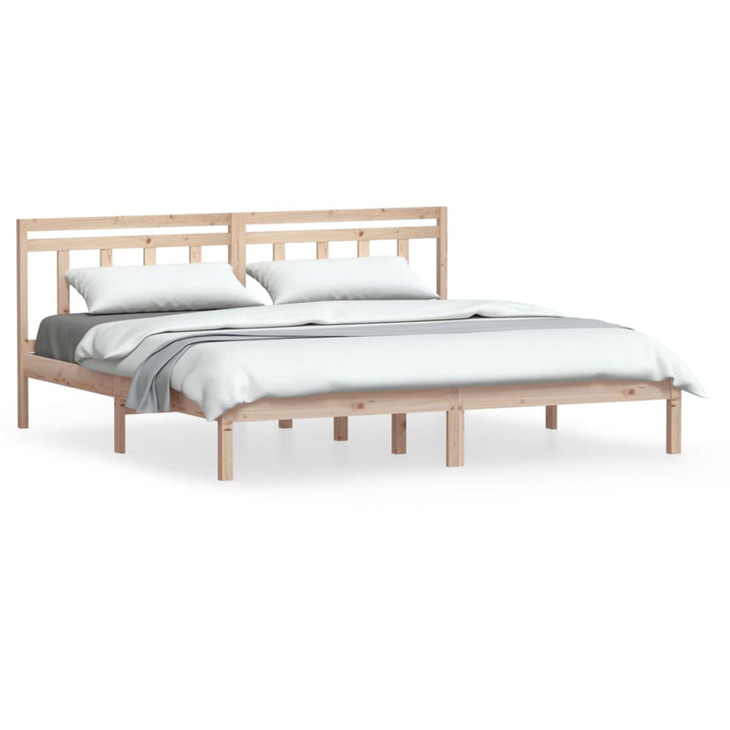 vidaXL tömör fenyőfa ágykeret 200 x 200 cm