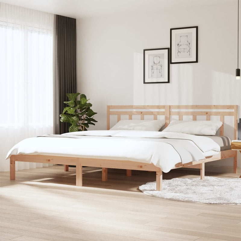 vidaXL tömör fenyőfa ágykeret 200 x 200 cm