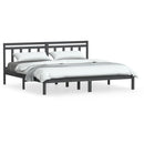 vidaXL szürke tömör fenyőfa ágykeret 200 x 200 cm