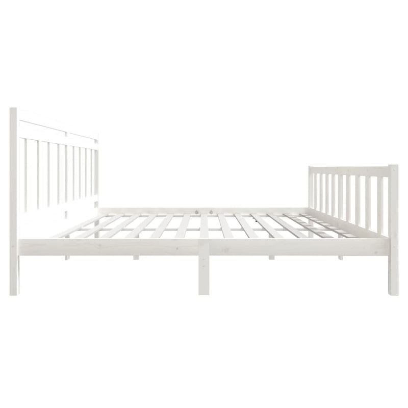 vidaXL fehér tömör fa ágykeret 200 x 200 cm