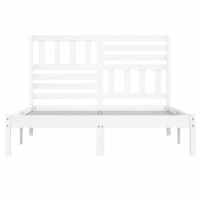 vidaXL fehér tömör fenyőfa ágykeret 120 x 200 cm