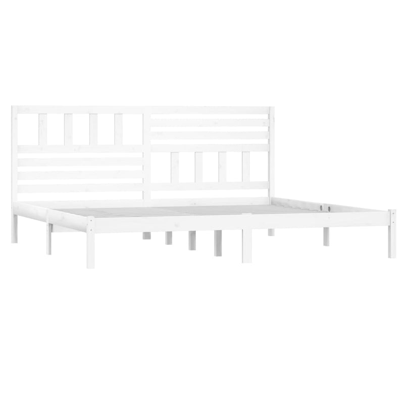 vidaXL fehér tömör fenyőfa ágy matrac nélkül 180 x 200 cm