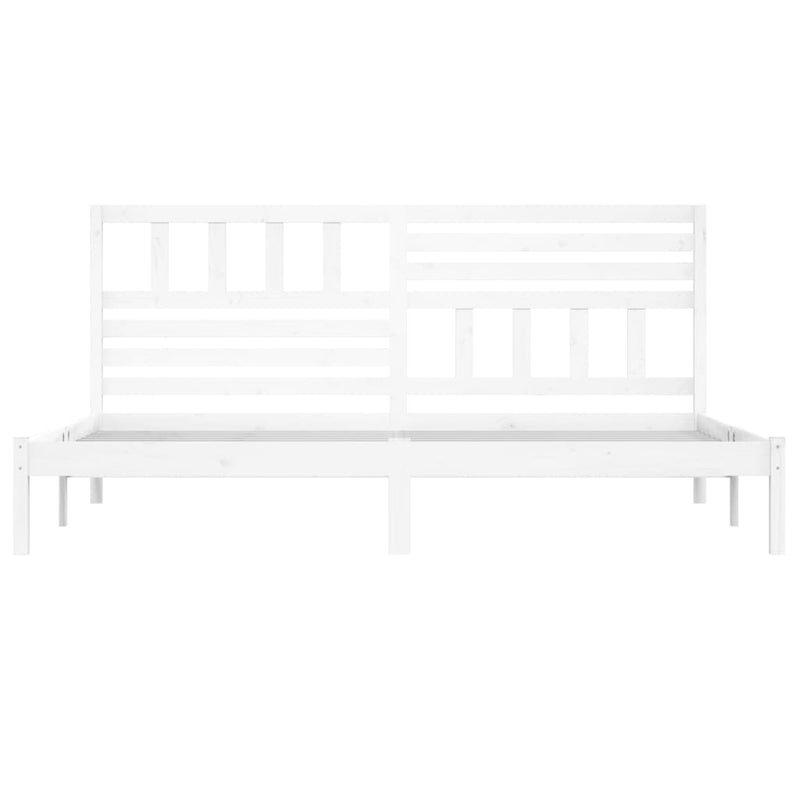 vidaXL fehér tömör fenyőfa ágy matrac nélkül 180 x 200 cm