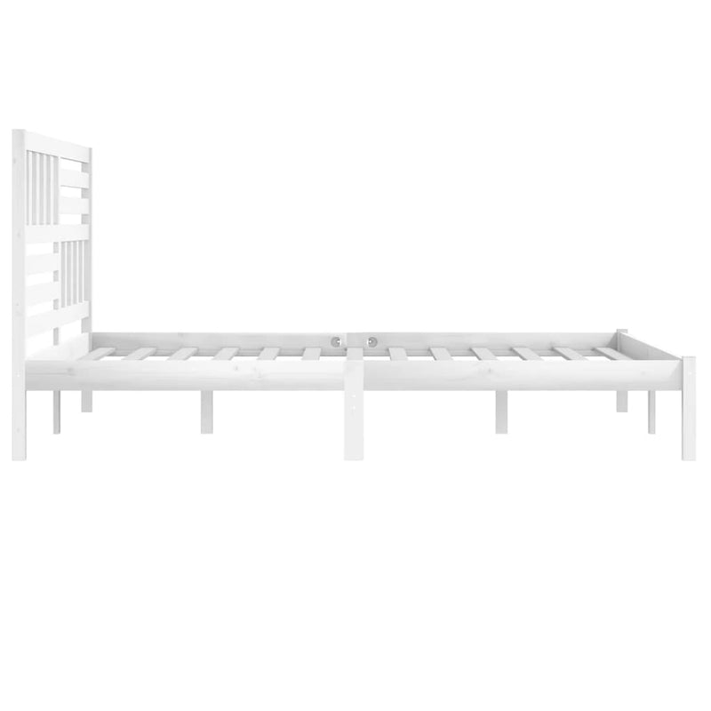 vidaXL fehér tömör fenyőfa ágy matrac nélkül 180 x 200 cm