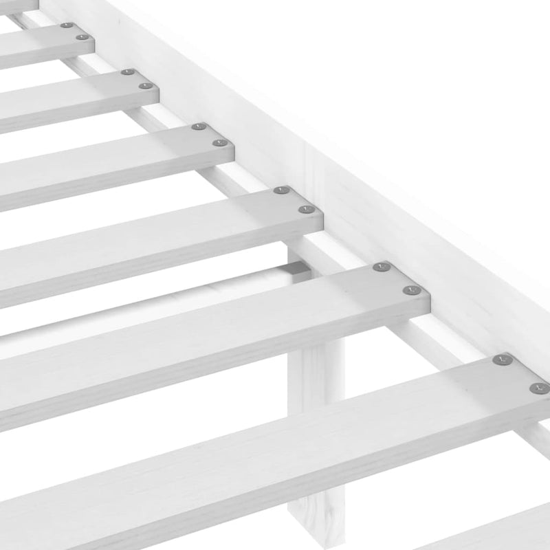 vidaXL fehér tömör fenyőfa ágy matrac nélkül 180 x 200 cm