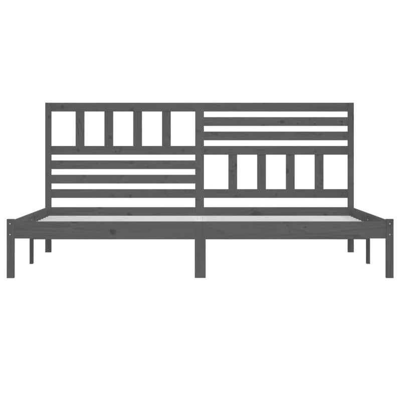 vidaXL szürke tömör fenyőfa ágykeret 200 x 200 cm