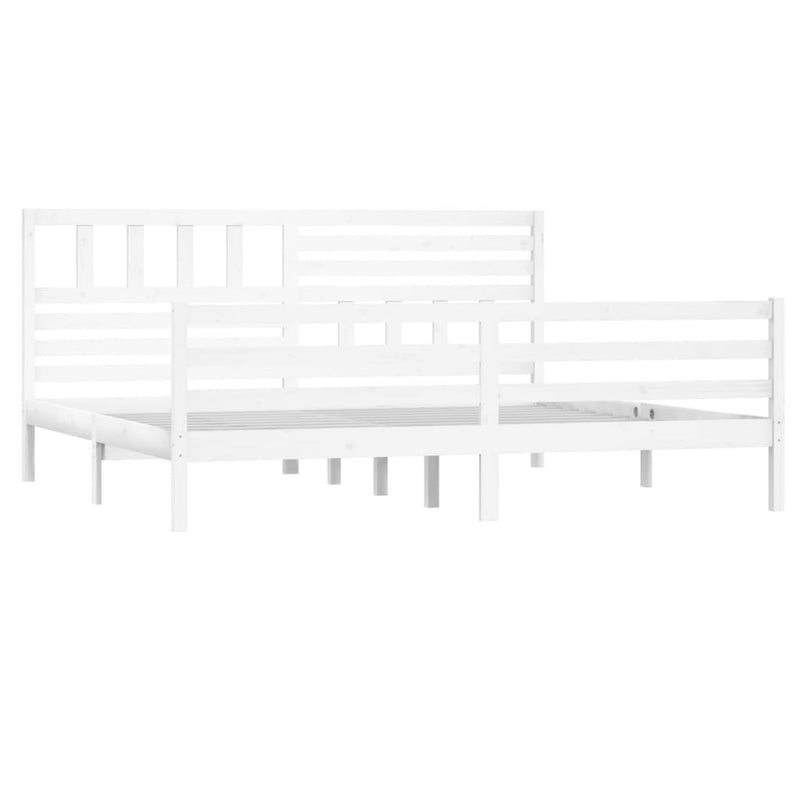 vidaXL fehér tömör fa ágykeret 200 x 200 cm