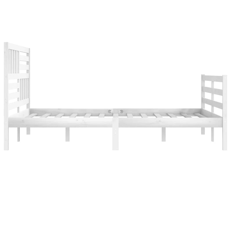 vidaXL fehér tömör fa ágykeret 200 x 200 cm