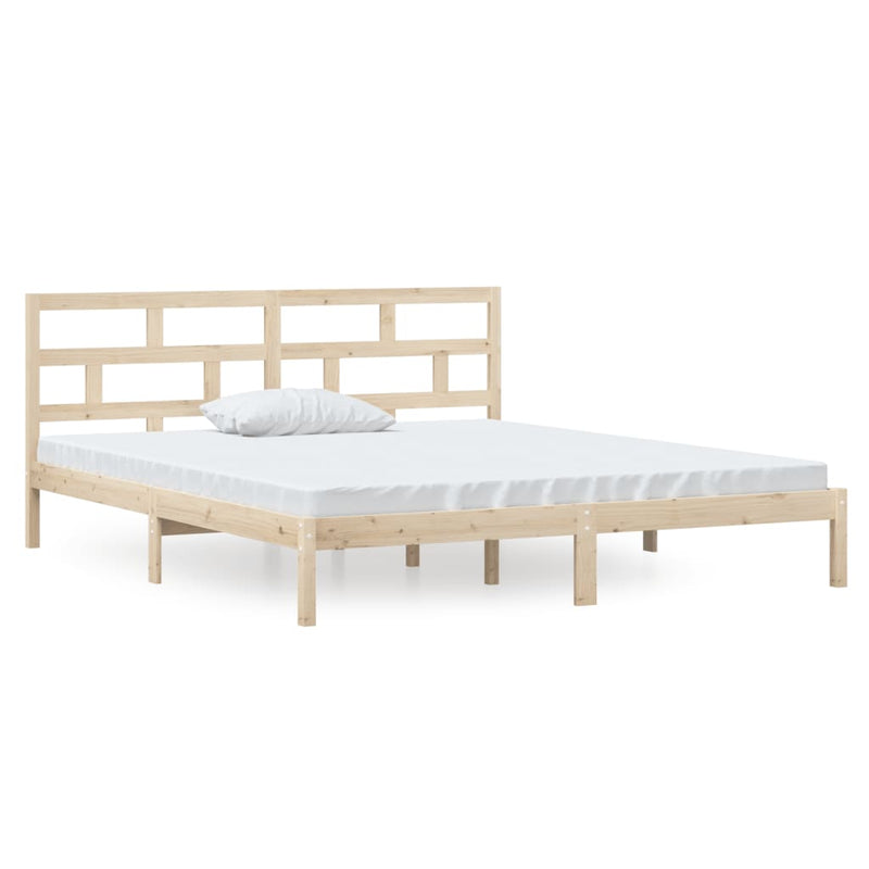 vidaXL tömör fa ágykeret 135 x 190 cm (Double)