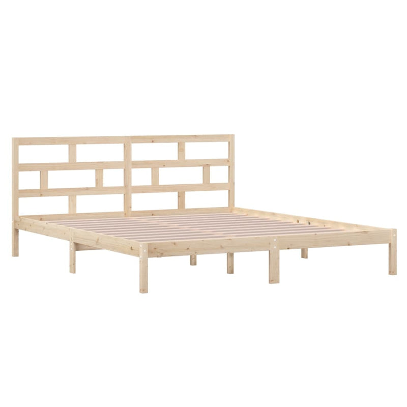 vidaXL tömör fa ágykeret 135 x 190 cm (Double)