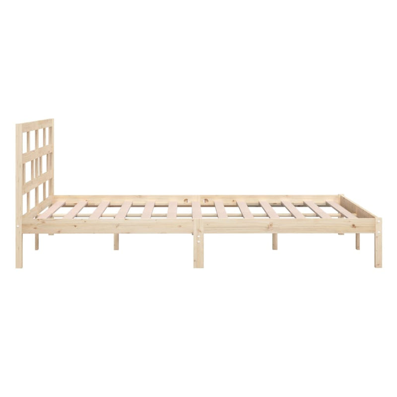 vidaXL tömör fa ágykeret 135 x 190 cm (Double)