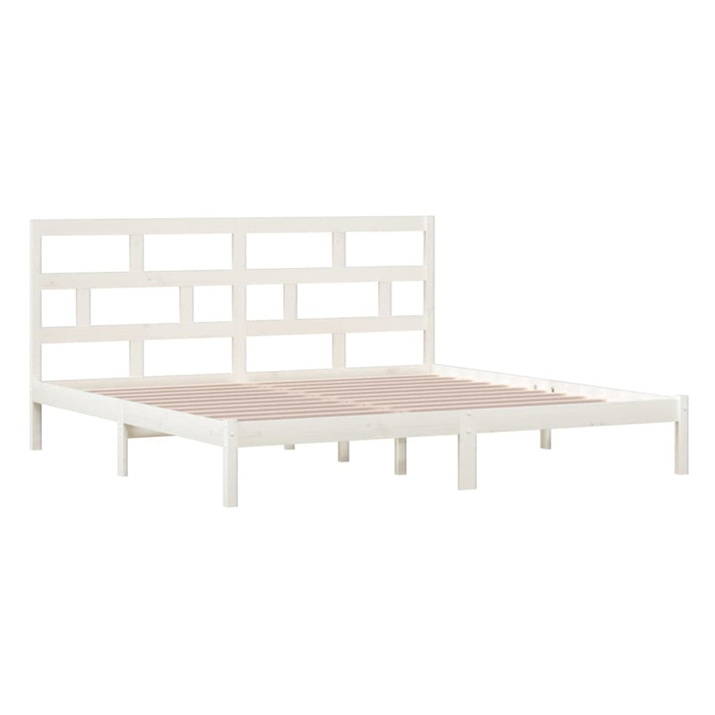 vidaXL fehér tömör fenyőfa ágykeret 200 x 200 cm