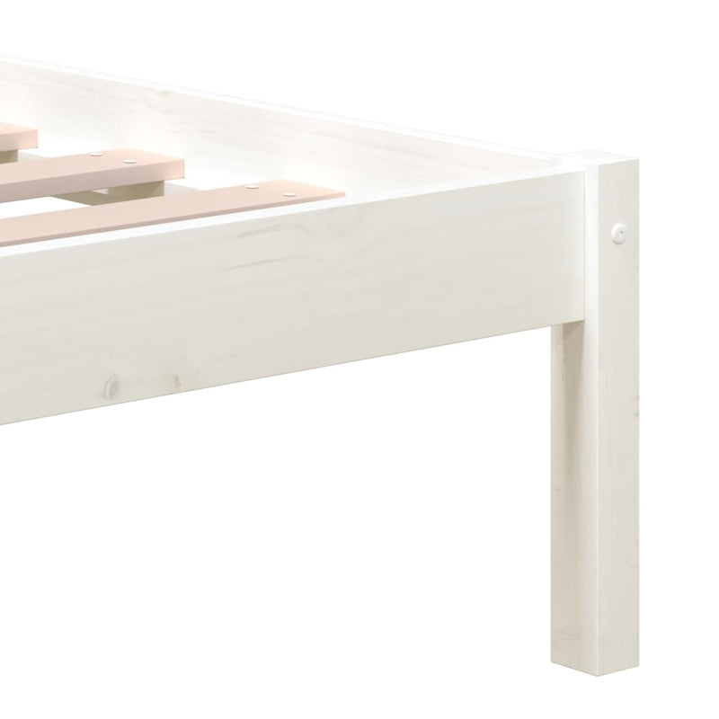 vidaXL fehér tömör fenyőfa ágykeret 200 x 200 cm