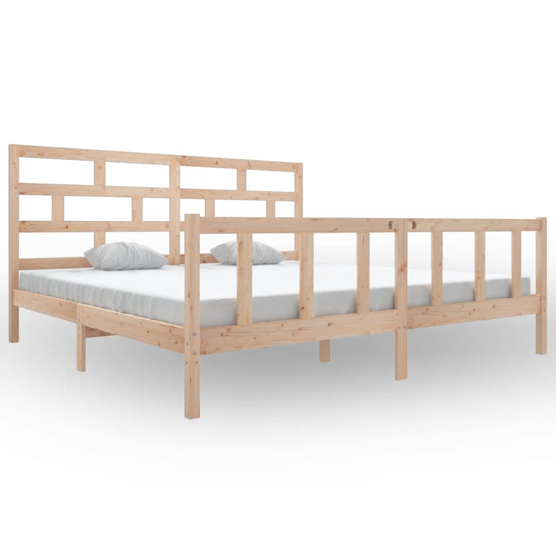 vidaXL tömör fa ágykeret 200 x 200 cm