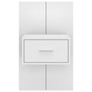 vidaXL magasfényű fehér falra szerelhető éjjeliszekrény
