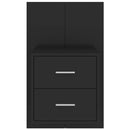 vidaXL fekete falra szerelhető éjjeliszekrény