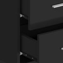 vidaXL fekete falra szerelhető éjjeliszekrény