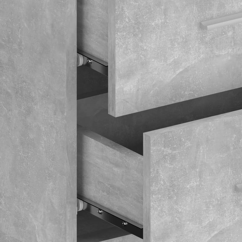vidaXL betonszürke falra szerelhető éjjeliszekrény