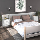 vidaXL magasfényű fehér falra szerelhető éjjeliszekrény