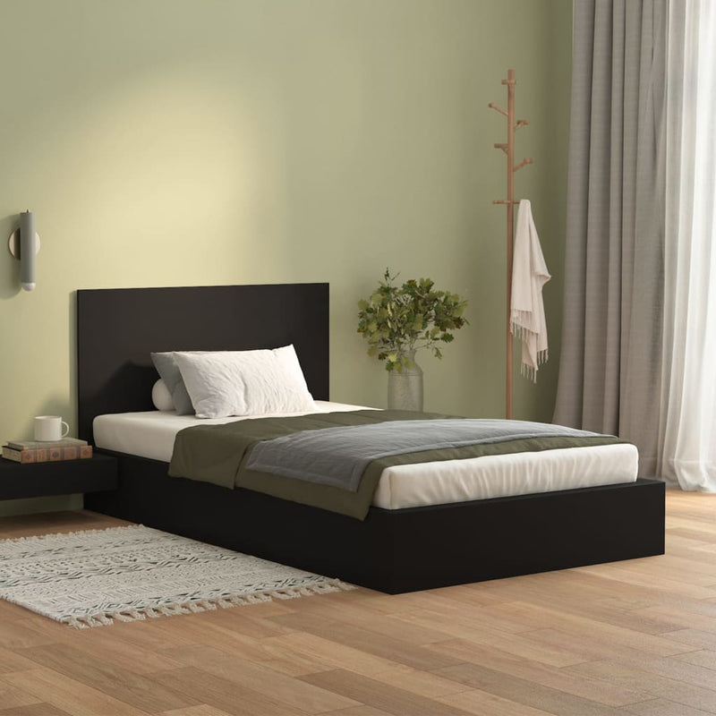 vidaXL fekete szerelt fa ágyfejtámla 120x1,5x80 cm