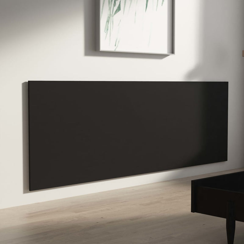 vidaXL fekete szerelt fa fali fejtámla 240 x 1,5 x 80 cm