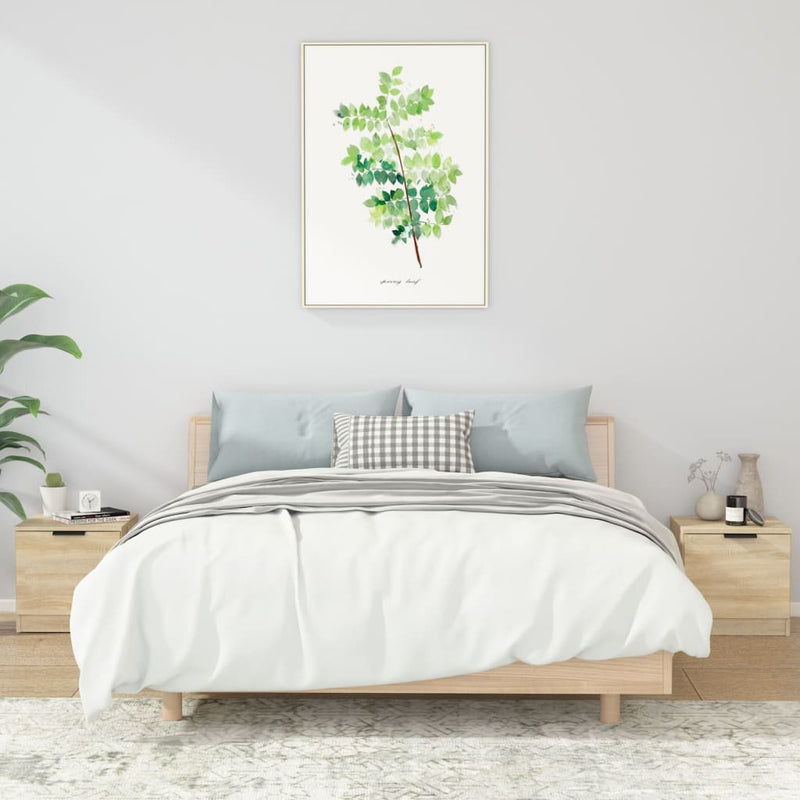 vidaXL 2 db sonoma tölgy színű éjjeliszekrény 40 x 39 x 40 cm