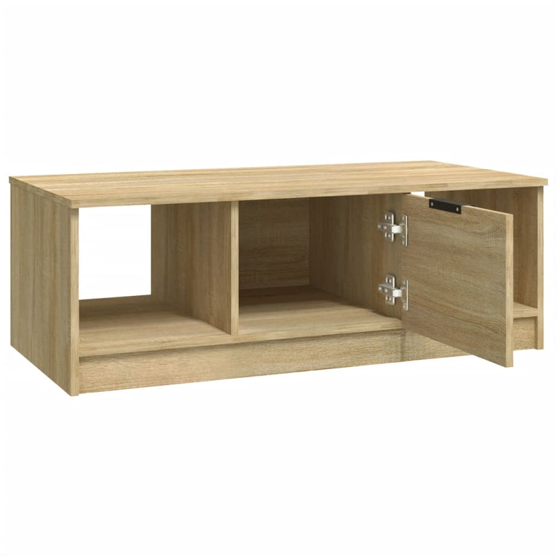 vidaXL sonoma tölgy színű szerelt fa dohányzóasztal 102 x 50 x 36 cm