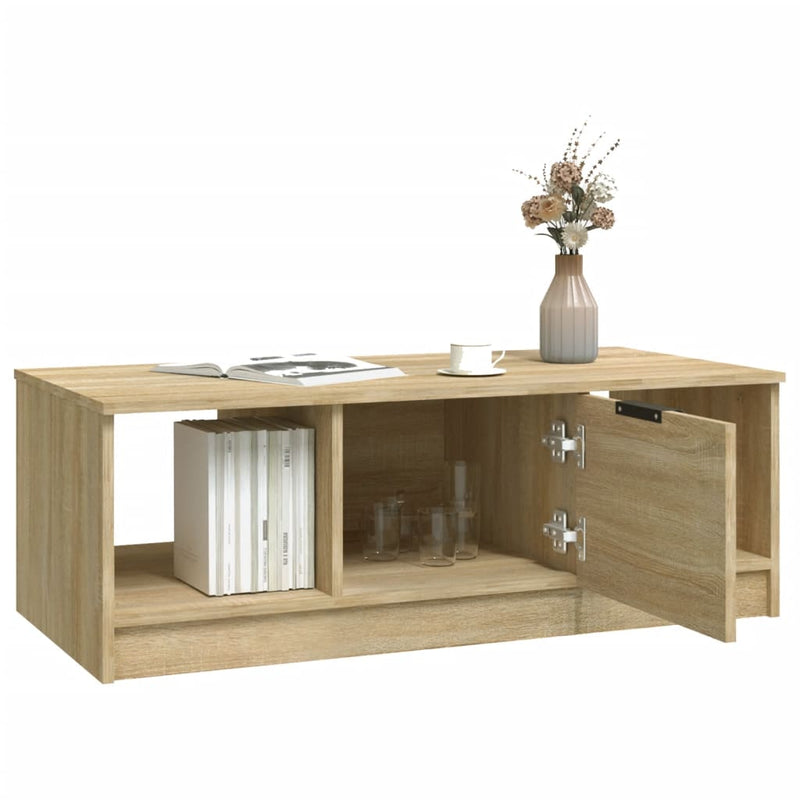 vidaXL sonoma tölgy színű szerelt fa dohányzóasztal 102 x 50 x 36 cm
