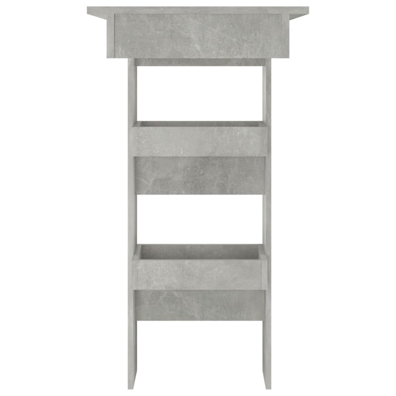 vidaXL betonszürke fatermék fali bárasztal 102 x 45 x 103,5 cm