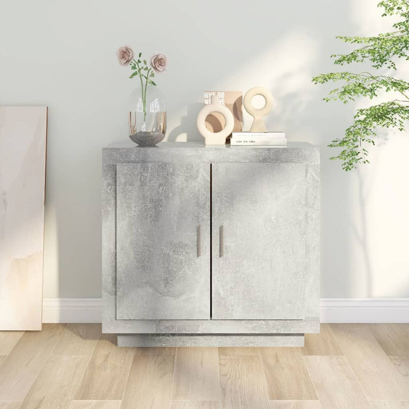 vidaXL betonszürke szerelt fa tálalóasztal 80 x 40 x 75 cm