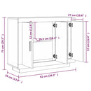 vidaXL betonszürke szerelt fa tálalóasztal 92 x 35 x 75 cm