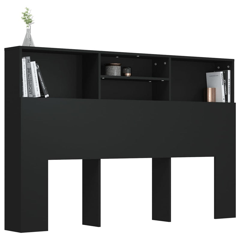 vidaXL fekete áthidaló szekrény 160 x 19 x 103,5 cm